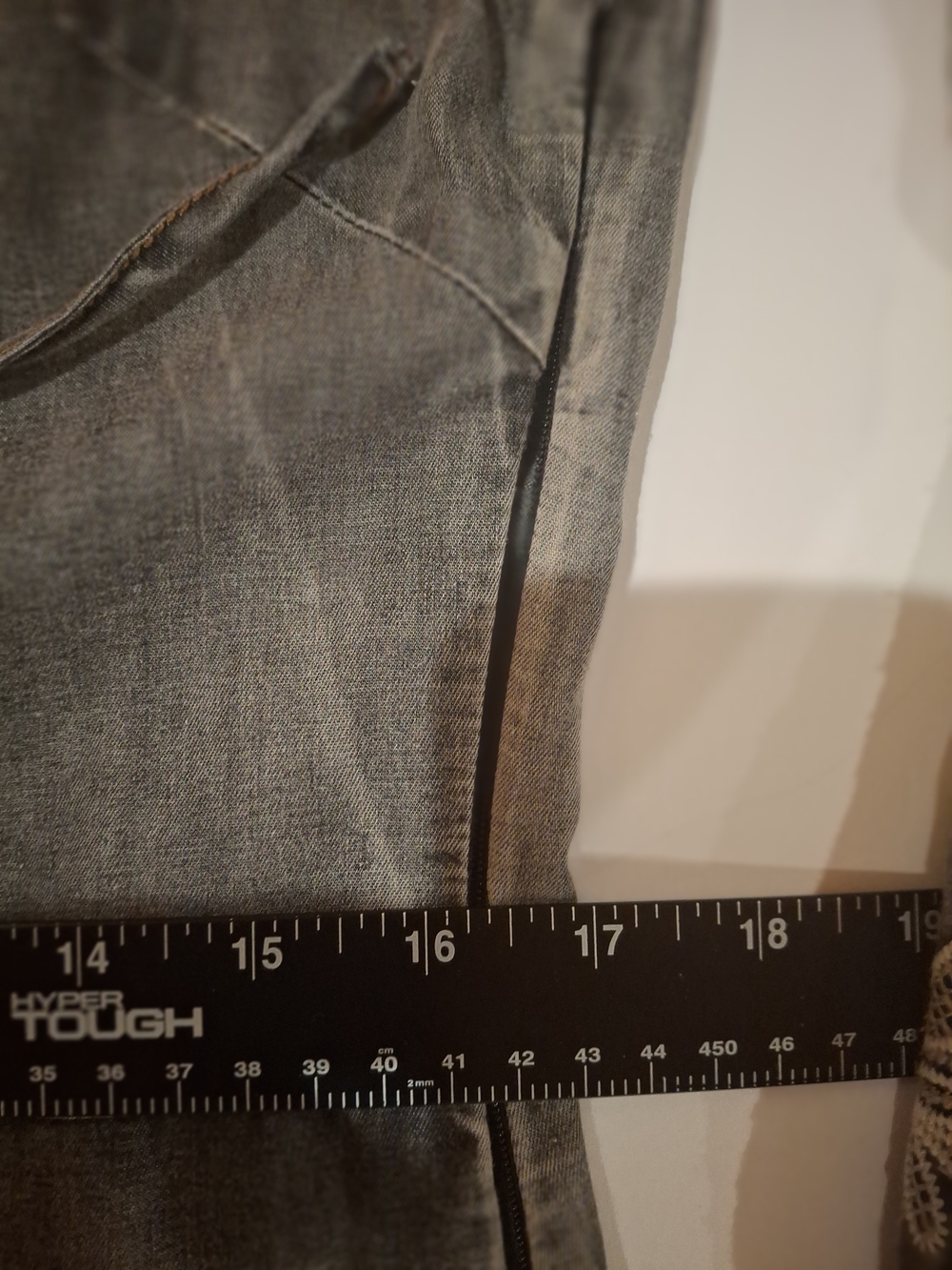 Embroidered Boho Slate Gray Peasant Dress - Picture 14 of 16